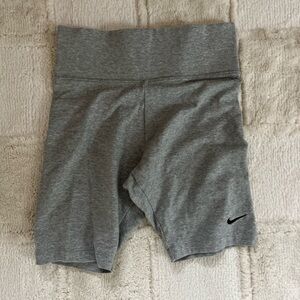 Grey Athletic Cotton Biker Shorts, Nike